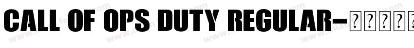 Call Of Ops Duty Regular字体转换
